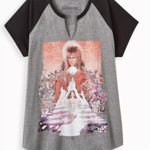 Torrid Labyrinth Gray and Black Short Sleeve Tees Size 4